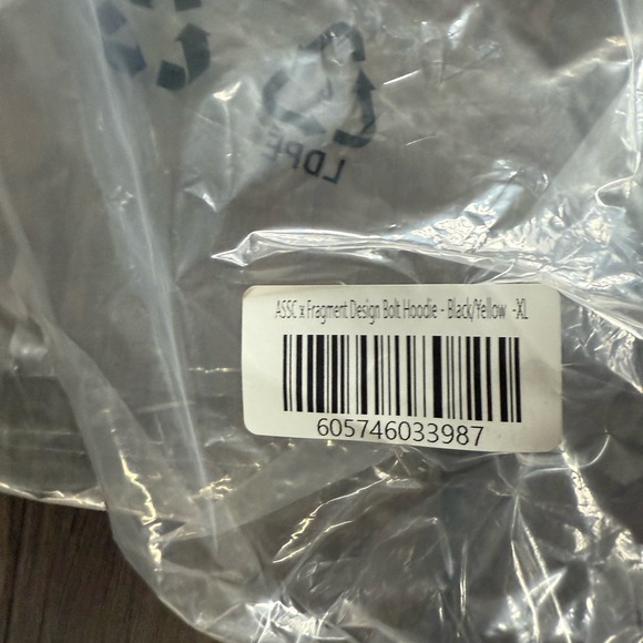 Anti Social Social Club x Fragment Design Bolt Hoodie Black/Yellow Size XL - Picture 6 of 6